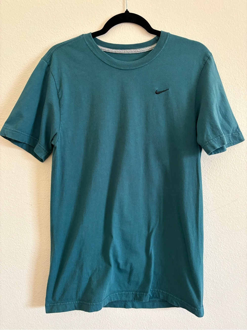 Nike Green Crewneck Short Sleeve Tee with Black Swoosh